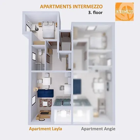 Apartment Layla - Intermezzo With Sea View In Center Of *